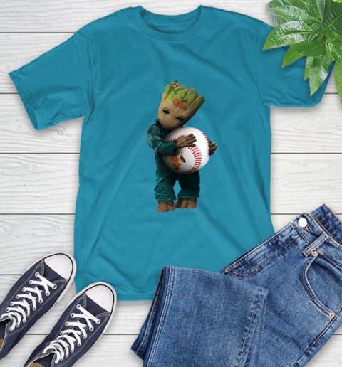 MLB Groot Guardians Of The Galaxy Baseball Sports Baltimore Orioles T-Shirt 8