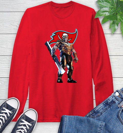 NFL Thanos Gauntlet Avengers Endgame Football Tampa Bay Buccaneers Long Sleeve T-Shirt 10