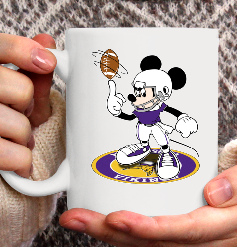 NFL Football Minnesota Vikings Cheerful Mickey Disney Shirt Ceramic Mug 11oz 2