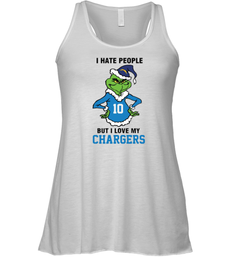 I Hate People But I Love My Los Angeles Chargers Los Angeles Chargers NFL Teams Racerback Tank