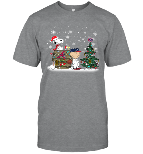 MLB Atlanta Braves Snoopy Charlie Brown Christmas Baseball Commissioner's  Trophy T Shirt Christmas Gift