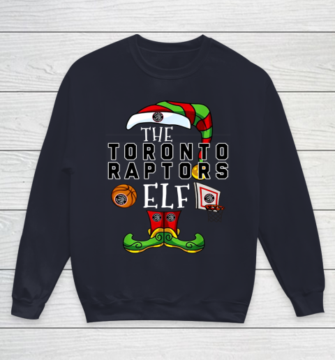Toronto Raptors Christmas ELF Funny NBA Youth Sweatshirt 2