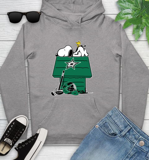 Dallas Stars NHL Hockey Snoopy Woodstock The Peanuts Movie Youth Hoodie 6