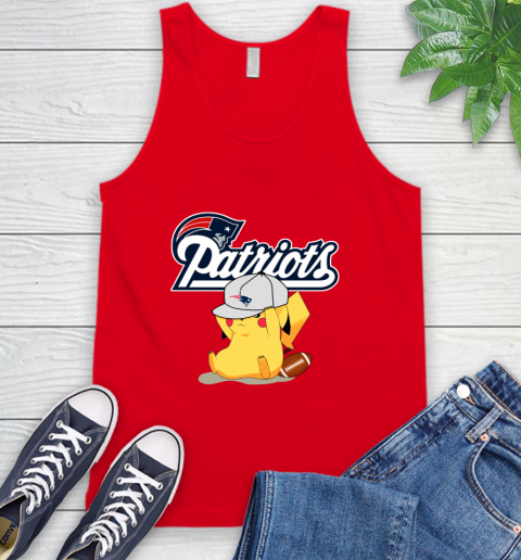 NFL Pikachu Football Sports New England Patriots Tank Top 6