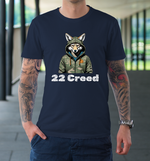 Coyote in Hood 22 Creed Graphic Hunting T-Shirt 2
