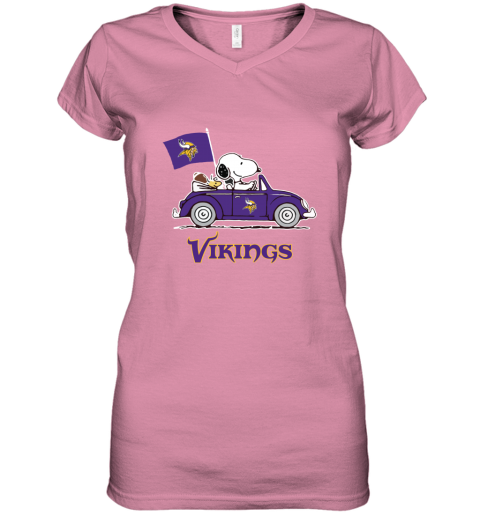 Snoopy And Woodstock Ride The Minnesota Vikings Car - Rookbrand