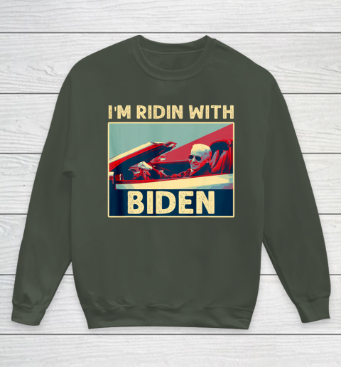 I'm Riding With Joe Biden Youth Sweatshirt 8