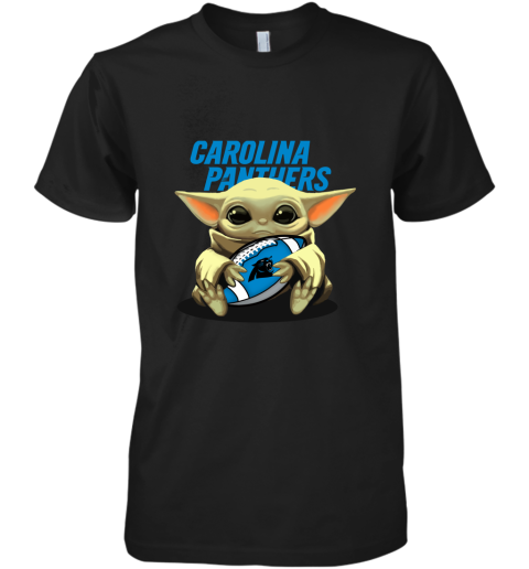 Baby Yoda Loves The Carolina Panthers Star Wars NFL Premium Men's T-Shirt