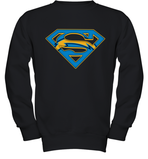 We Are Undefeatable Los Angeles Chargers x Superman NFL Youth Sweatshirt