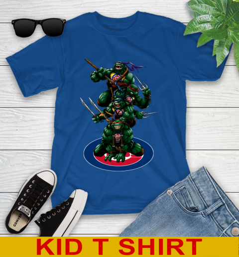MLB Baseball Chicago Cubs Teenage Mutant Ninja Turtles Shirt Youth T-Shirt 9