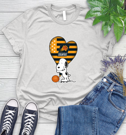 Phoenix Suns NBA Basketball The Peanuts Movie Adorable Snoopy Women's T-Shirt