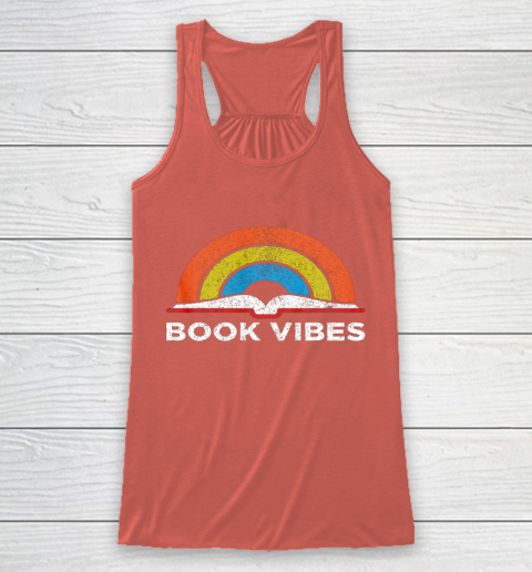 Reading Rainbow t shirt Vintage Retro Book Vibes Rainbow Gift for Reading Lovers Racerback Tank 3