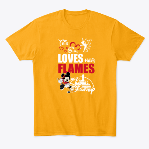 wdnw girl love her calgary flames and mickey disney classic t shirt 2 front gold