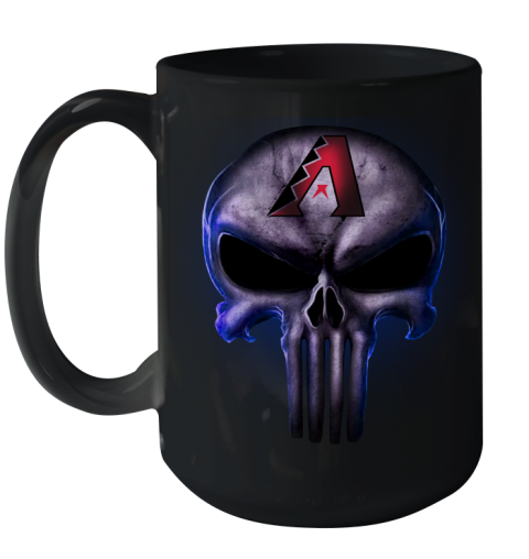 Arizona Diamondbacks MLB Baseball Punisher Skull Sports Ceramic Mug 15oz