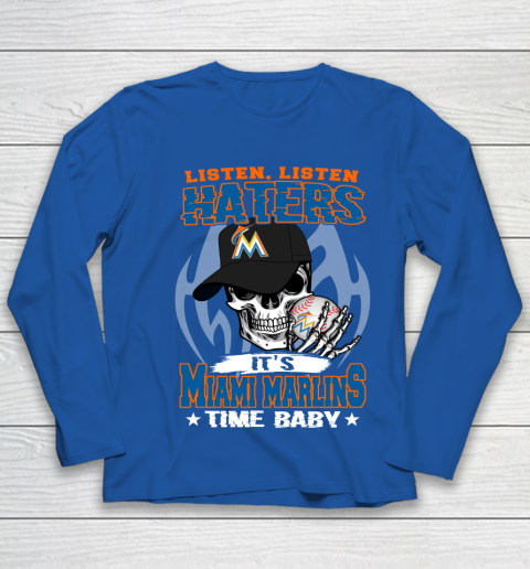 Listen Haters It is MARLINS Time Baby MLB Youth Long Sleeve 7