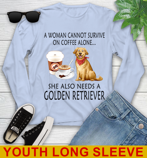 Women cannot survive on coffee alone she also need a GOLDEN tshirt 107