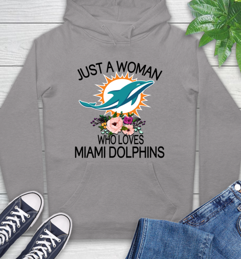 NFL Just A Woman Who Loves Miami Dolphins Football Sports Hoodie 4