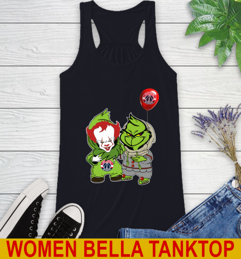 Washington Wizards Baby Pennywise Grinch Christmas NBA Basketball Racerback Tank - Image 11