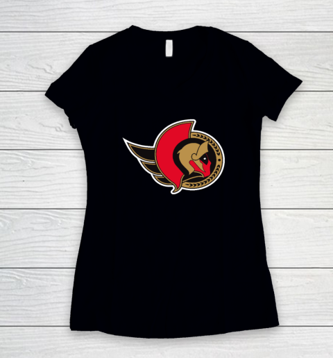 Ottawa Senator Deadpool Funny Women's V-Neck T-Shirt