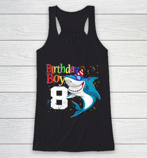 Kids 8th Birthday Boy Shark Shirts 8 Jaw Some Four Tees Boys 8 Years Old Racerback Tank