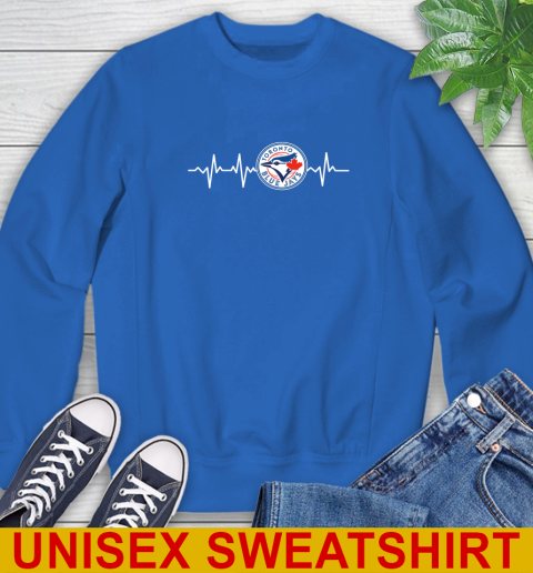 Toronto Blue Jays MLB Baseball Heart Beat Shirt Sweatshirt 11