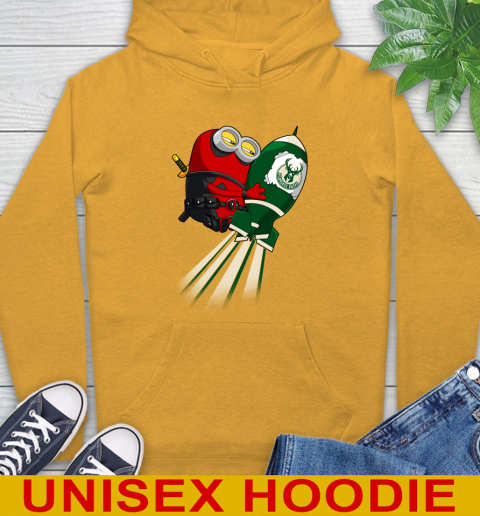 NBA Basketball Milwaukee Bucks Deadpool Minion Marvel Shirt Hoodie 2