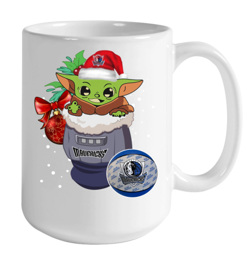 Dallas Mavericks Christmas Baby Yoda Star Wars Funny Happy NBA Color Changing Mug 15oz 2