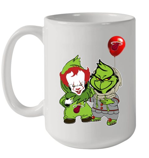 Miami Heat Baby Pennywise Grinch Christmas NBA Basketball Ceramic Mug 15oz