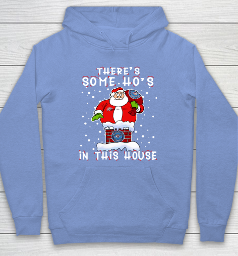 Oklahoma City Thunder Christmas There Is Some Hos In This House Santa Stuck In The Chimney NBA Hoodie 8