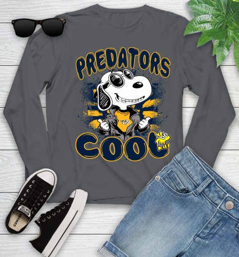 NHL Hockey Nashville Predators Cool Snoopy Shirt Youth Long Sleeve 8