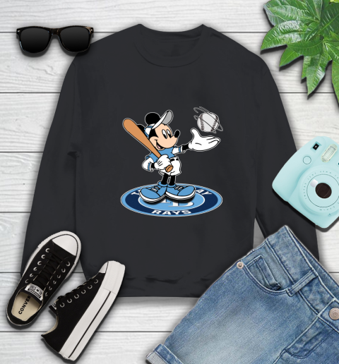 MLB Baseball Tampa Bay Rays Cheerful Mickey Disney Shirt Sweatshirt