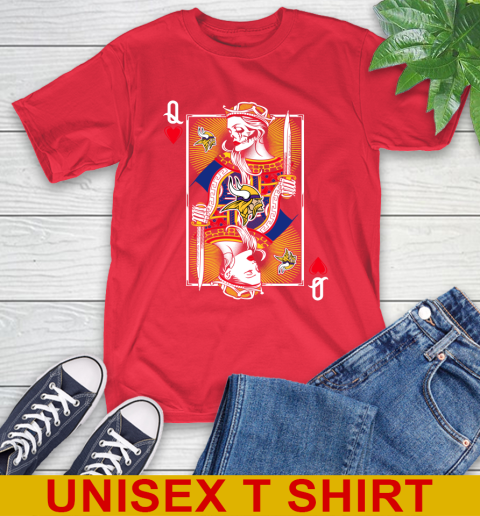 NFL Football Minnesota Vikings The Queen Of Hearts Card Shirt T-Shirt 12