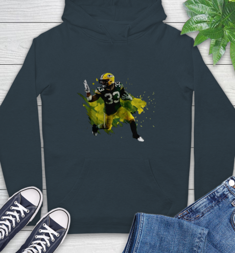 Aaron Jones Running Green Bay Packers Hoodie 7