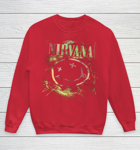 Vintage Nirvanas Smile Design Limited Youth Sweatshirt 7