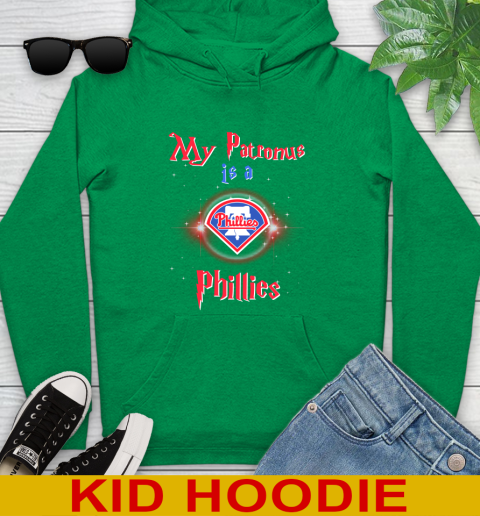 MLB Baseball Harry Potter My Patronus Is A Philadelphia Phillies Youth Hoodie 8