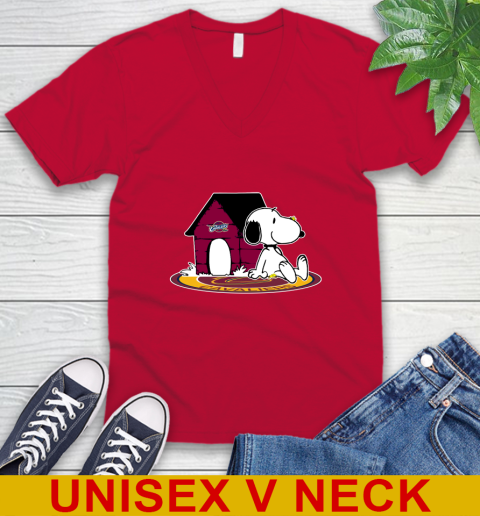 NBA Basketball Cleveland Cavaliers Snoopy The Peanuts Movie Shirt V-Neck T-Shirt 7