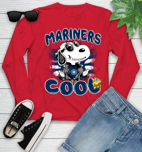 MLB Baseball Seattle Mariners Cool Snoopy Shirt Youth Long Sleeve 11 MLB Baseball Seattle Mariners Cool Snoopy Shirt Youth Long Sleeve - Image 11