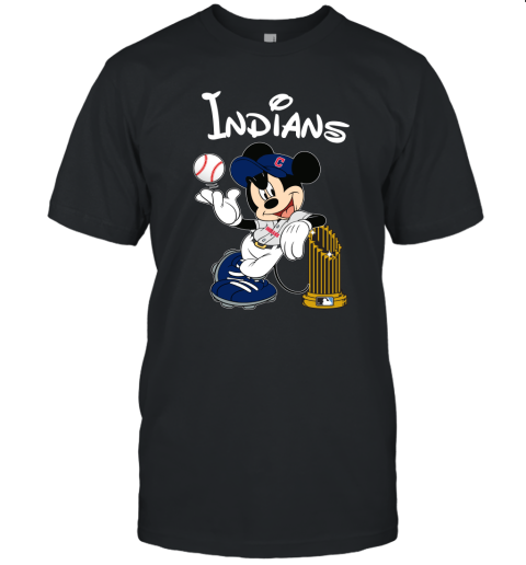 Cleveland Indians Mickey Taking The Trophy MLB 2018 Unisex Jersey Tee