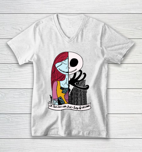 Jack and Sally  Blink 182 I Miss You V-Neck T-Shirt