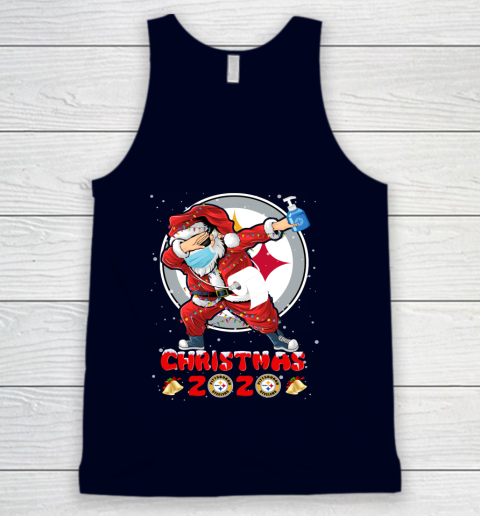 Pittsburgh Steelers Funny Santa Claus Dabbing Christmas 2020 NFL Tank Top 2
