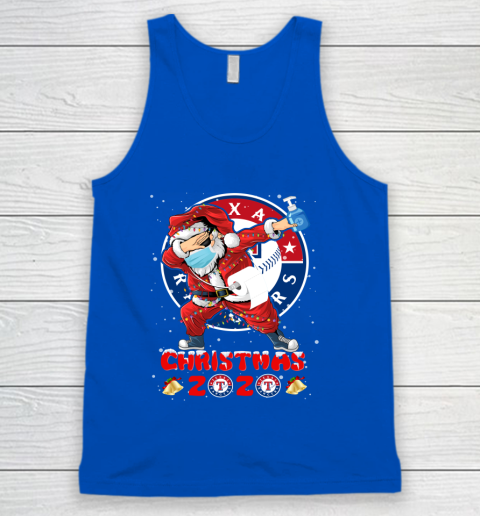 Texas Rangers Funny Santa Claus Dabbing Christmas 2020 MLB Tank Top 4