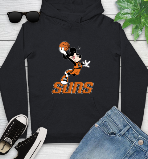 NBA Basketball Phoenix Suns Cheerful Mickey Mouse Shirt Youth Hoodie