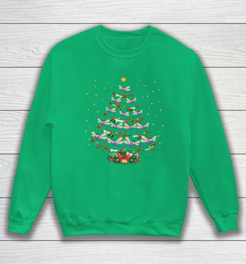 Dragonfly Christmas Tree Santa Dragonfly Bird Xmas Gift Sweatshirt 5