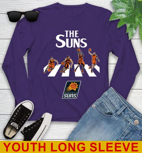 NBA Basketball Phoenix Suns The Beatles Rock Band Shirt Youth Long Sleeve - Image 5