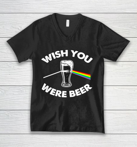 Beer Lover Funny Shirt Wish You Were Beer V-Neck T-Shirt