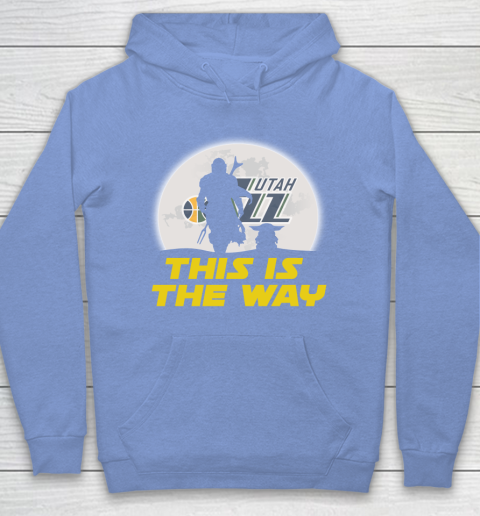 Utah Jazz NBA Basketball Star Wars Yoda And Mandalorian This Is The Way Hoodie 8