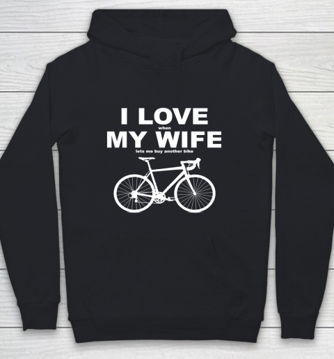 I LOVE MY WIFE Riding Funny Shirt Youth Hoodie