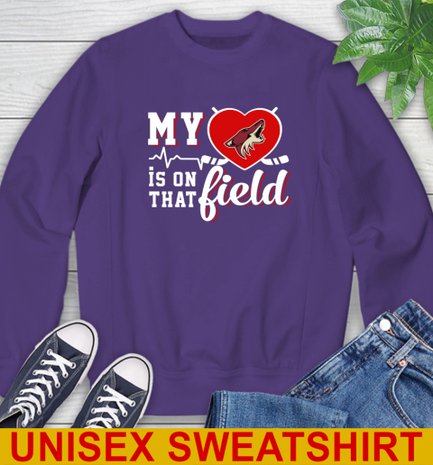NHL My Heart Is On That Field Hockey Sports Arizona Coyotes Sweatshirt 4