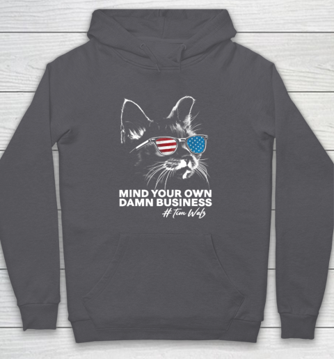 Mind Your Own Damn Business Harris Waltz Cat Lady Hoodie 4