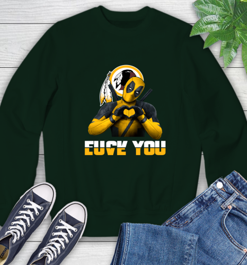 NHL Washington Redskins Deadpool Love You Fuck You Football Sports Sweatshirt 12